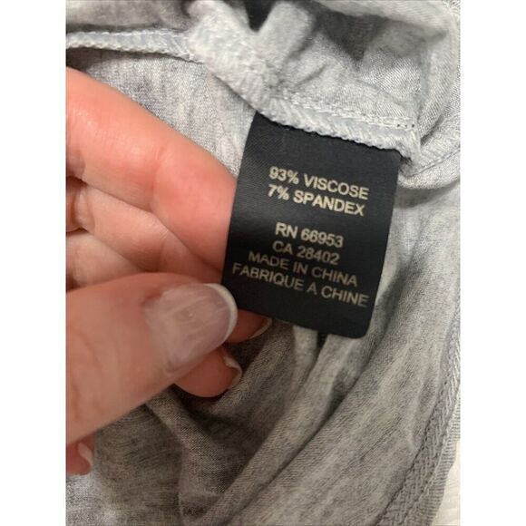 Cynthia Steffe Womens Solid Gray Chain Cowl Neck Tank Top Medium - Picture 7 of 7